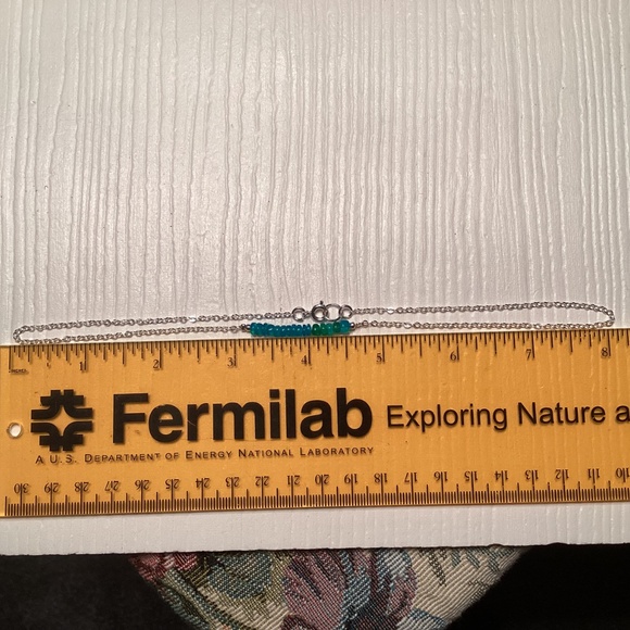 NEW Silver Ethiopian Paraiba Blue Beaded Fire Opal Necklace 17” - Picture 4 of 4